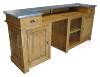 Bar sur-mesure en pin massif 240cm avec repose-pieds